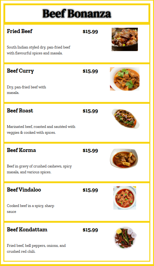 Beef Bonanza