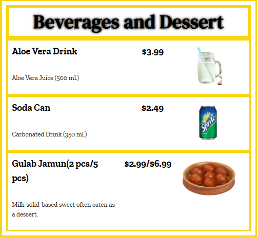 Beverages and Dessert2